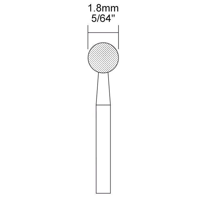 Proxxon - Diamond bur, sphere 5/64", 2 pcs.