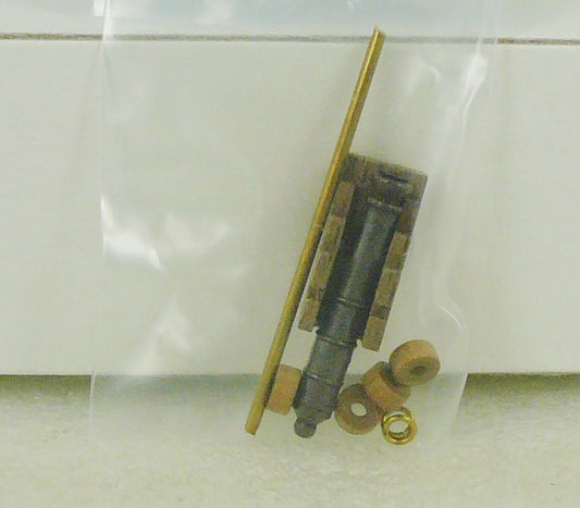 Corel - C-33 Cannon Kit 35 mm long - Burnished White Metal, Wood & Brass1/pk