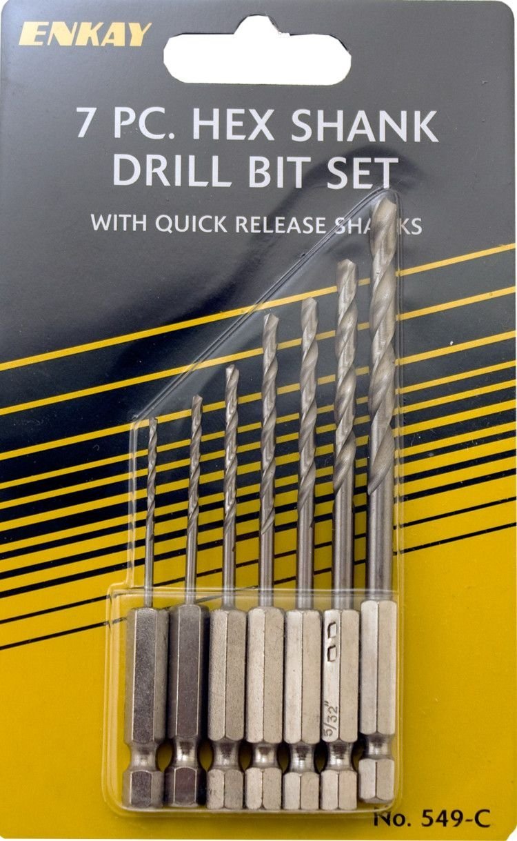 Enkay - Hex Shank Drill Se 1/16'' to 1/4'' with a 1/4'' Quick Release Shank