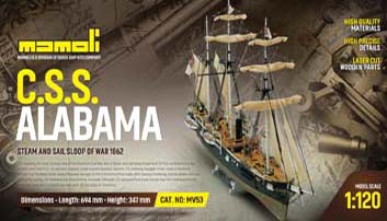 Mamoli/Model Shipways MV53 CSS Alabama - Plank on Bulkhead Ship Model Kit Scale 1/120