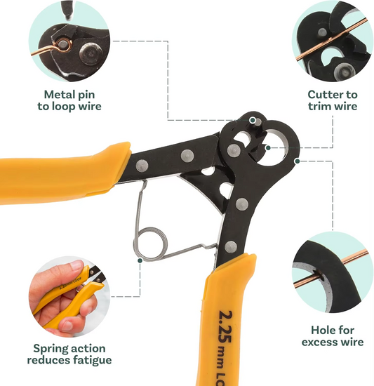 Model Expo Tools - Set of 3 Jackstay Eyebolt makers - One Step Looper Loop Pliers - 1.5mm, 2.25mm, 3.0mm