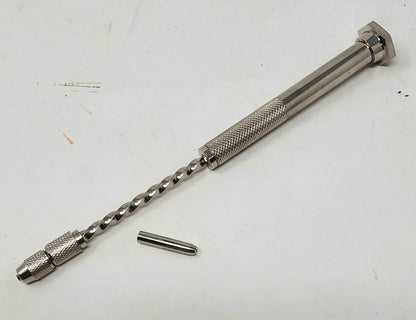 Hawk 7 ½ Inch Spiral Push Hand Drill With Extra Collet