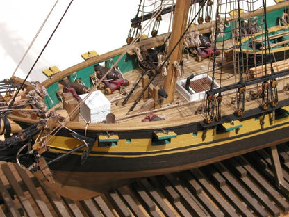 Model Shipways Prince de Neufchatel 1:64 Scale – Legendary War of 1812 American Privateer Brigantine Ship Model Kit