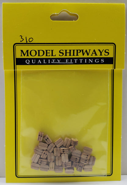 Model Expo - 3/16" (5mm) Walnut Double Sheave Block 30 pcs