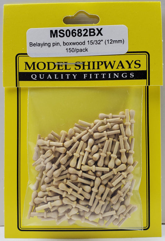 Model Expo - 15/32" (12mm) Boxwood Belaying Pin 150 pcs