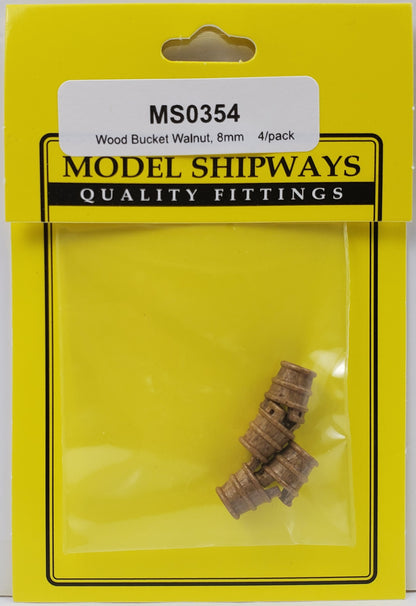 Model Expo - 5/16" (8mm) Walnut Bucket 4 pcs