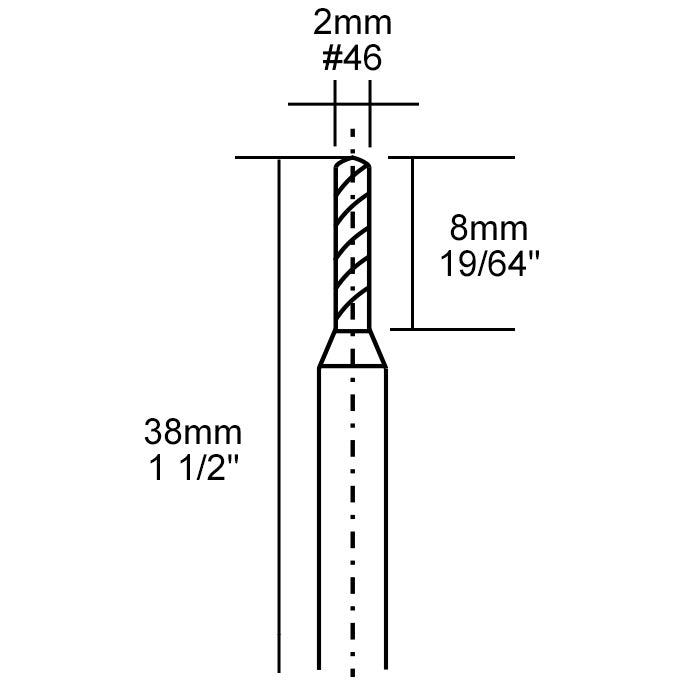 Proxxon - Tungsten carbide micro drills, 2 pcs. (5/64")