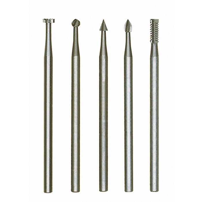 Proxxon - Set of Tungsten vanadium precision cutters, 5 pcs., 1/8" + 3/32"