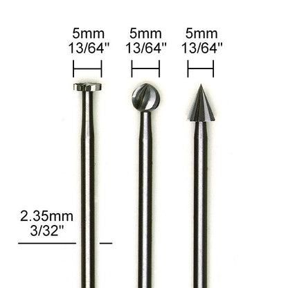 Proxxon - Set of Tungsten vanadium precision cutters, 3 pcs., 13/64"