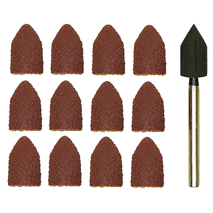 Proxxon - Sanding drum with 10 sanding caps 5 each 80 and 150 grit