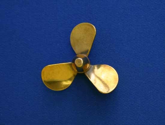 BRASS PROP 3 BLADE LH 1-1/2'' DIAMETER