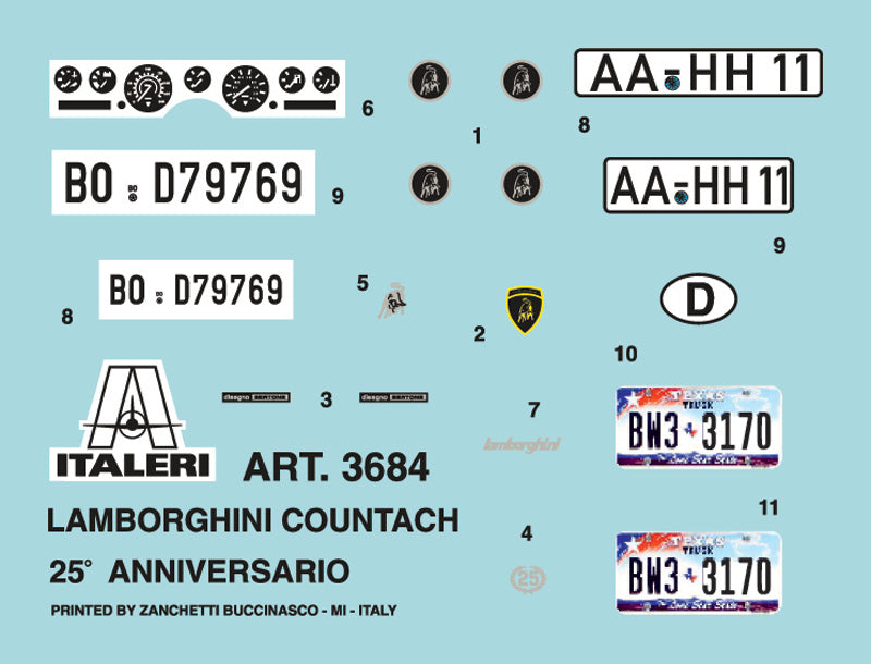 Italeri - Lamborghini Countach 25th Anniversary 1:24