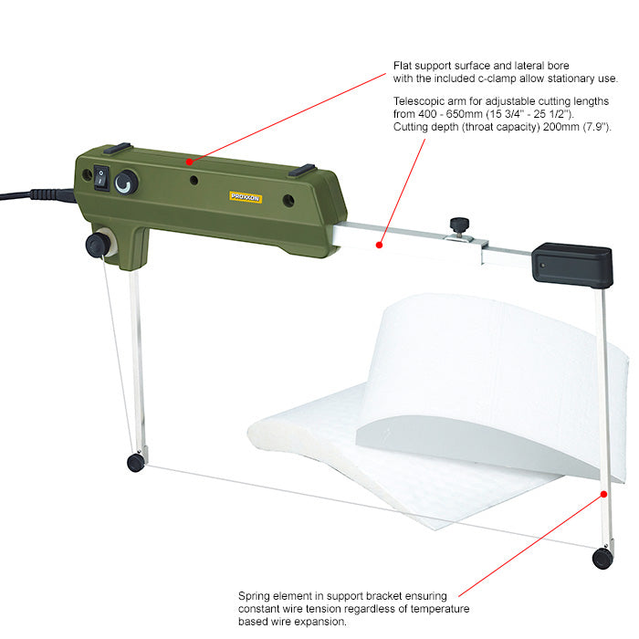 Proxxon - Hot wire cutter THERMOCUT 650/E