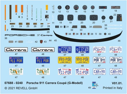 Revell Porsche 911 Carrera 3.2 Coupe — 1:24 Scale 2-in-1 Model Kit