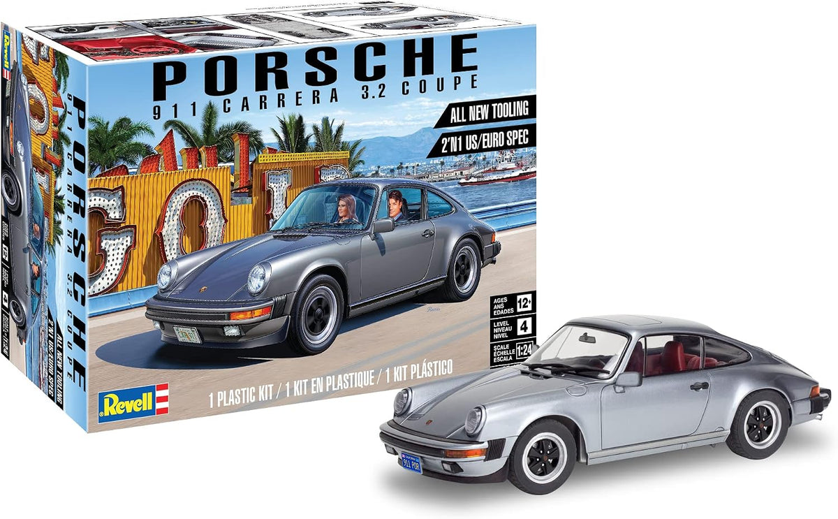 Revell Porsche 911 Carrera 3.2 Coupe — 1:24 Scale 2-in-1 Model Kit