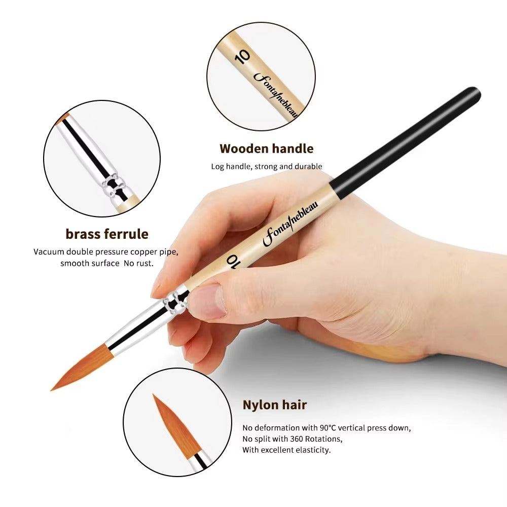 Model Expo 6pcs Nylon Hair Acrylic Painting Brushes