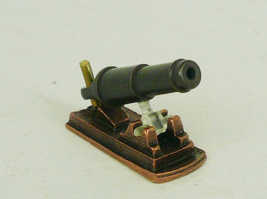 Corel - C-5 Carronade - 24mm (31/32") Burnished and blackened cast metal w/ aiming mechanisms