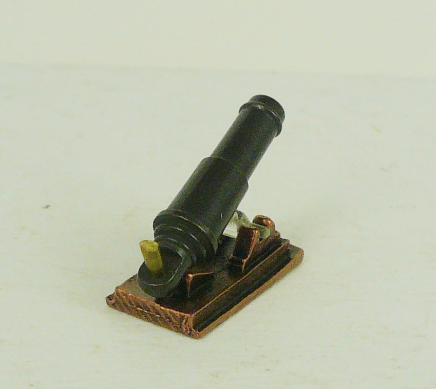 Corel - C-5 Carronade - 24mm (31/32") Burnished and blackened cast metal w/ aiming mechanisms
