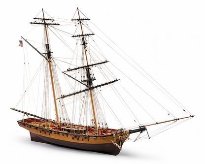 Model Shipways Prince de Neufchatel 1:64 Scale – Legendary War of 1812 American Privateer Brigantine Ship Model Kit