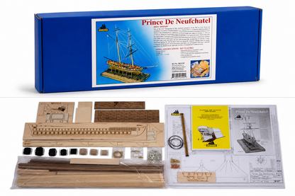 Model Shipways Prince de Neufchatel 1:64 Scale – Legendary War of 1812 American Privateer Brigantine Ship Model Kit