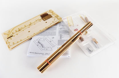 Model Shipways/Mamoli - Black Prince 1:57 Privateer  - Ben Franklin's Black Fleet -  Plank-On-Frame Model Ship Kit