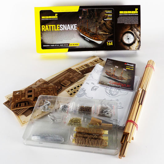 USS Rattlesnake  1:64 Scale MV36 Plank-on-Bulkhead Kit by Mamoli