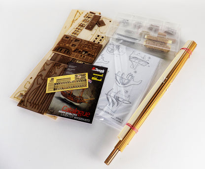 USS Rattlesnake  1:64 Scale MV36 Plank-on-Bulkhead Kit by Mamoli