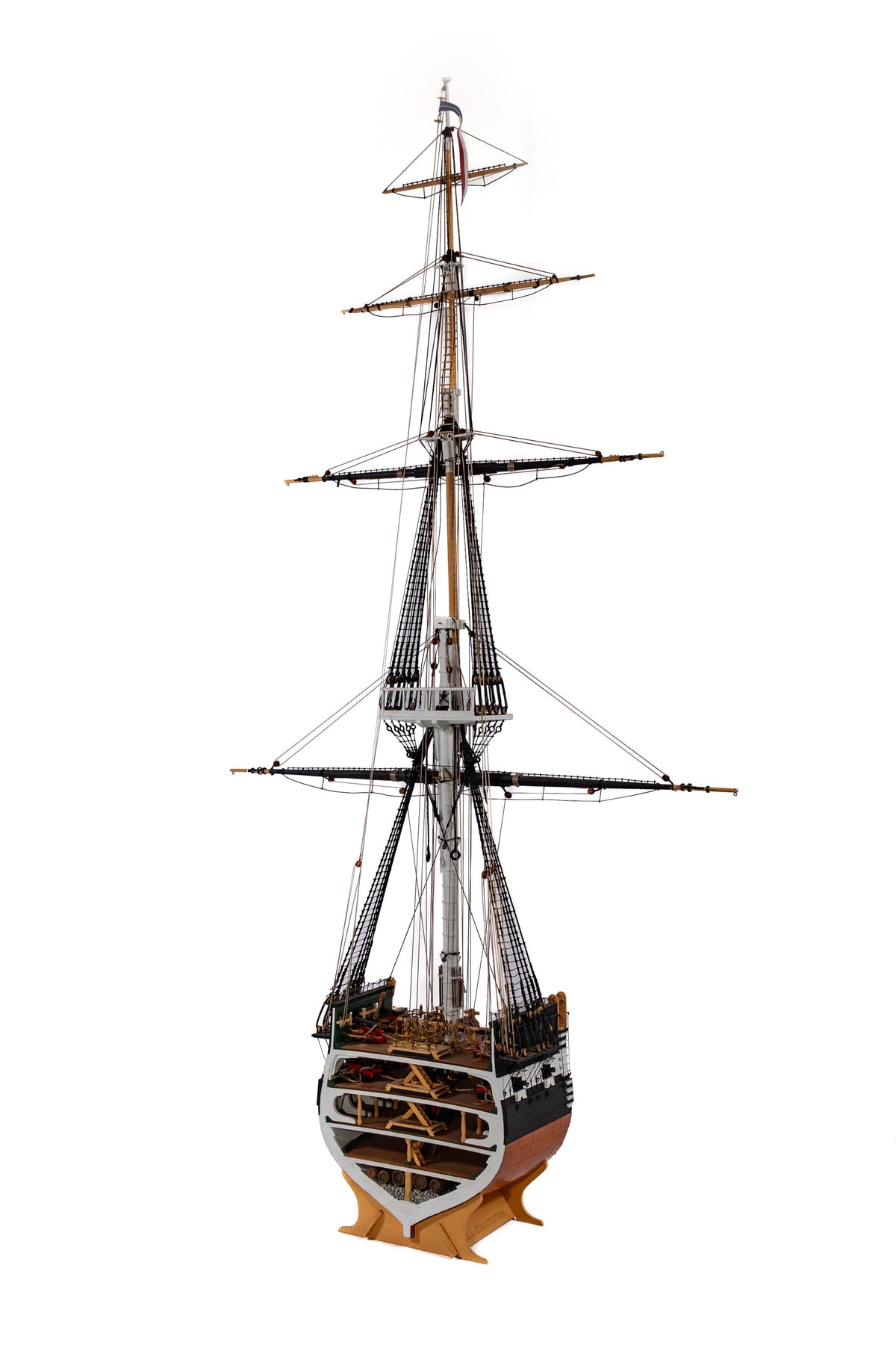 Model Shipways USS Constitution Cross-Section 1797  Scale Wooden Ship 1:76 Model Kit