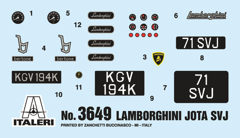 Italeri - Lamborghini Miura Jota SVJ 1:24