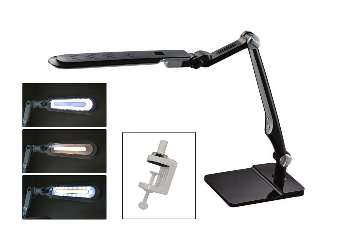Grobet - Led Dbl Reach Clamp Lamp Black