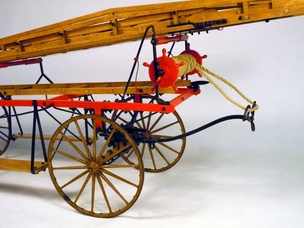 MODEL TRAILWAYS HOOK AND LADDER WAGON 1:12 SCALE WOOD & METAL KIT