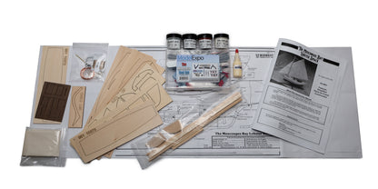Midwest - Muscongus Bay Lobster Smack 1:24 + Complete set of Tools, Paint and Glue