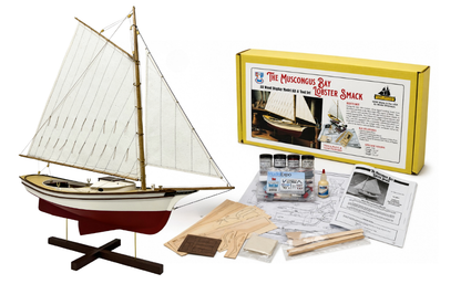 Midwest - Muscongus Bay Lobster Smack 1:24 + Complete set of Tools, Paint and Glue