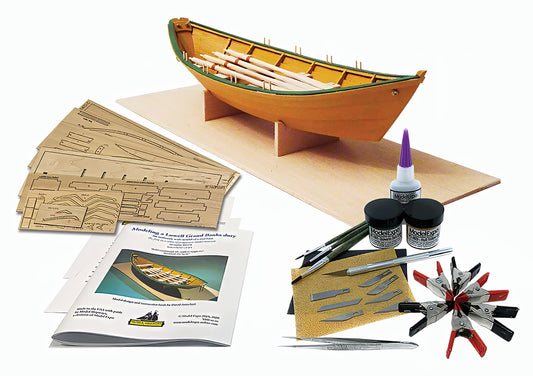 Model Shipways Lowell Grand Banks Dory 1:24 Scale  with Tools, Glue & Paint