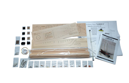 Model Shipways 1:64 Yacht America Schooner 1851 Wooden Model Ship Kit
