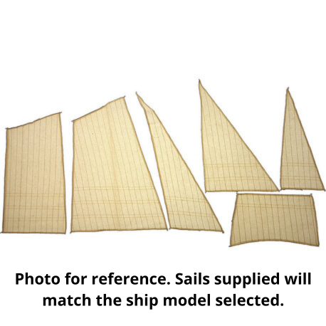 Dusek-Mamoli - Mamoli MV33-SAILS Set of Sails for Gretel Model Ship Kit - Scale 1/54