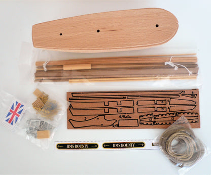Corel - SM104 HMS Bounty - Solid Carved Wood Hull Kit - Scale 1:130 - Length 13-1/4"