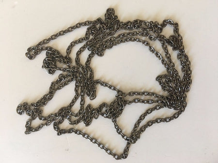 Mantua - 32200 Burnished Black Chain - 2 mm Diameter x 1 Meter Long (0.078 x 40") - Approx. 12 links/in.