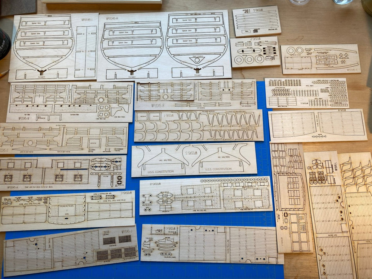 Model Shipways USS Constitution Cross-Section 1797  Scale Wooden Ship 1:76 Model Kit
