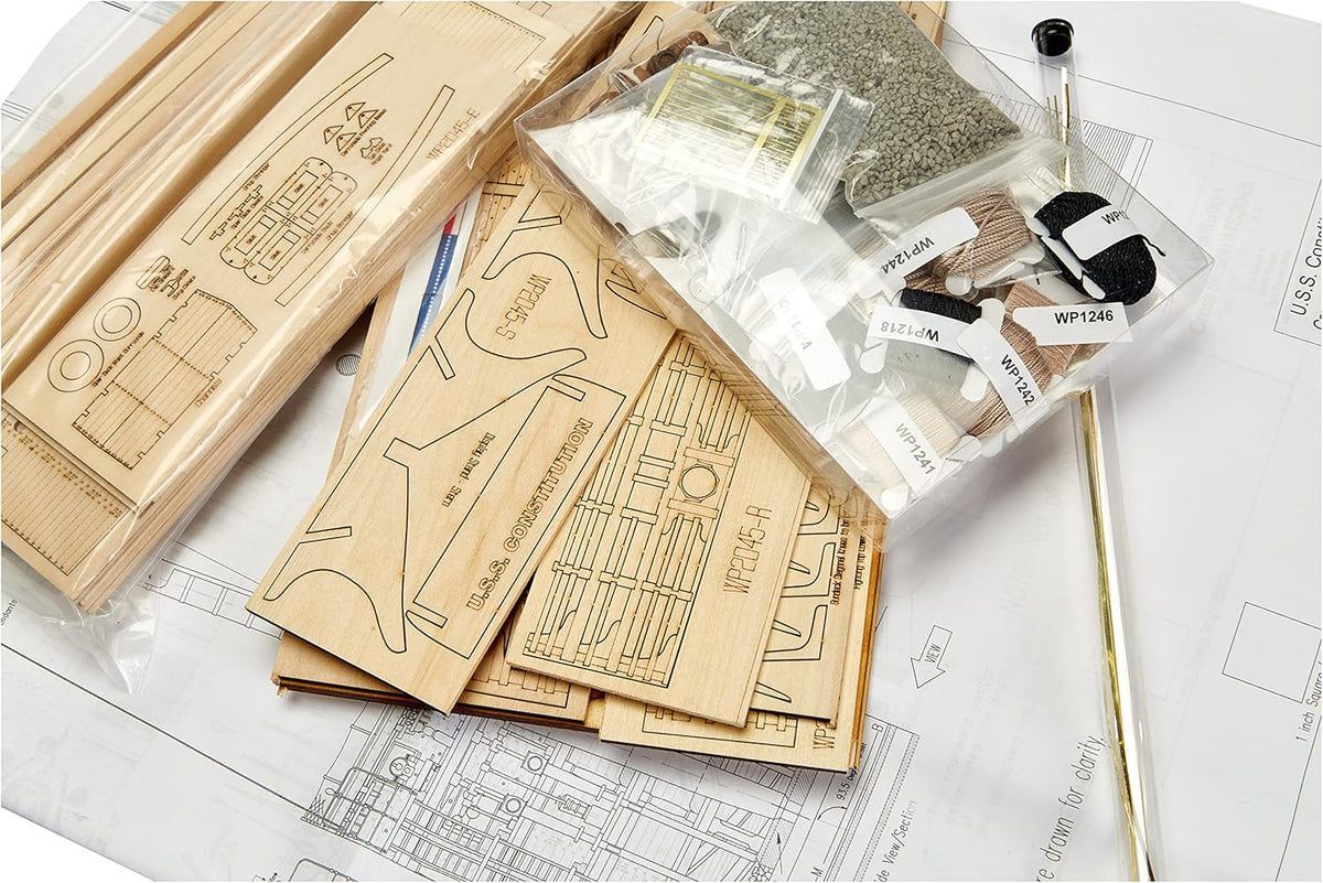 Model Shipways USS Constitution Cross-Section 1797  Scale Wooden Ship 1:76 Model Kit