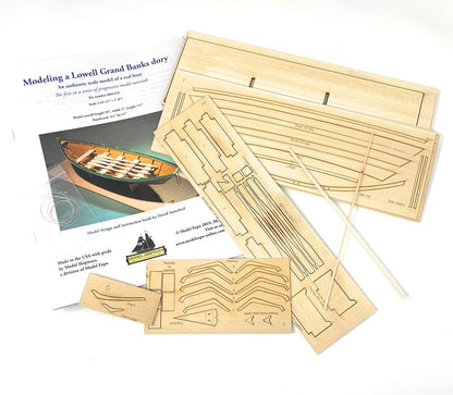 Model Shipways Lowell Grand Banks Dory 1:24 Scale  with Tools, Glue & Paint
