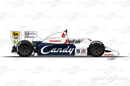 Tameo - TMK227 Toleman Tg-184 Hart - 1984 - White Metal Car Kit - Scale 1:43, Made in Italy