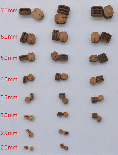 Model Shipways Beautiful Blocks 3 Sheave 7.0 mm Wood Block 20 pcs