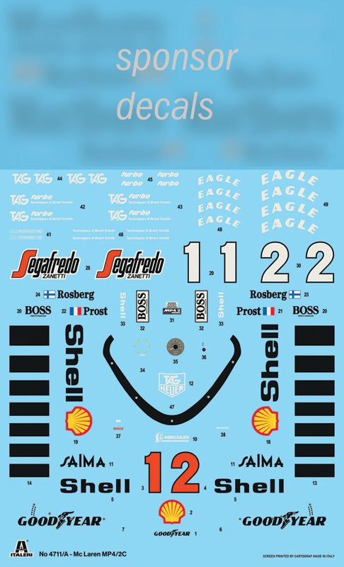 Italeri - 1:12 McLaren MP4/2C Prost-Rosberg
