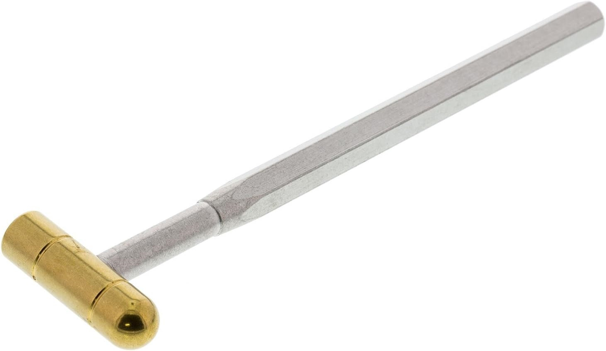 Eurotool - Deluxe Brass Hammer, Flat and Ballpein, 8 Inches with 2oz. Head
