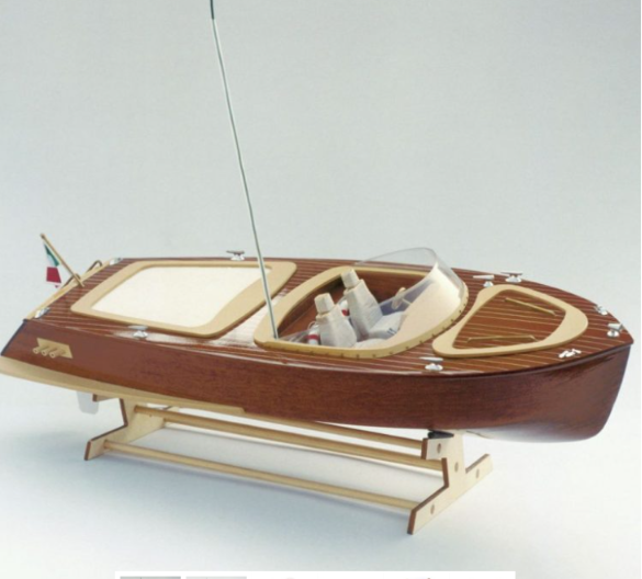 Mantua Mincio Italian Runabout 1:20 Scale Wooden Model Kit – RC Capable