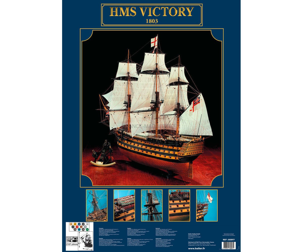 Heller 58897 -  HMS Victory Starter Kit — 1:100 Scale