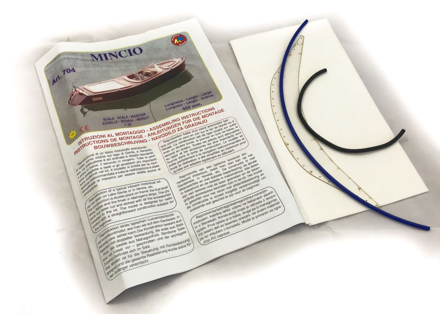 Mantua Mincio Italian Runabout 1:20 Scale Wooden Model Kit – RC Capable
