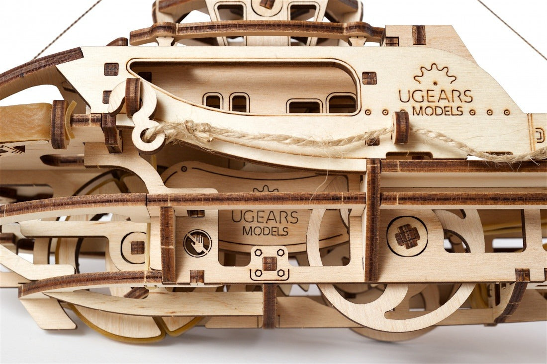 UGears Working Tugboat: Laser-Cut Mechanical Wood Kit