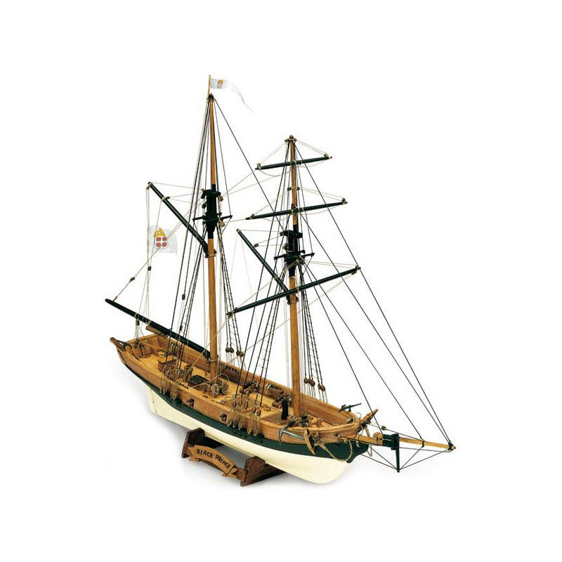 Model Shipways/Mamoli - Black Prince 1:57 Privateer  - Ben Franklin's Black Fleet -  Plank-On-Frame Model Ship Kit